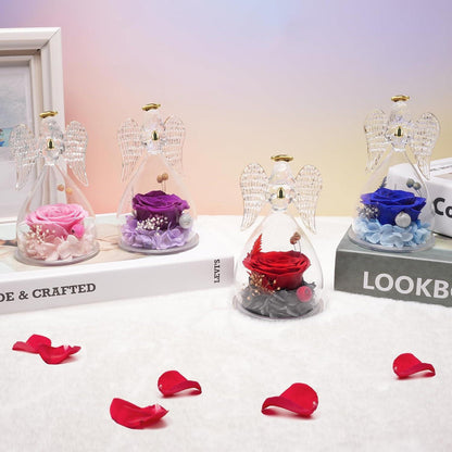 Ewige Rose in Engel Figur geburtstagsgeschenk für frauen