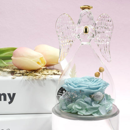 Valentinstag Geschenke für Sie Ewige Rose Gelb Engel Figur