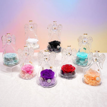 Valentinstag Geschenke für Sie Ewige Rose Gelb Engel Figur