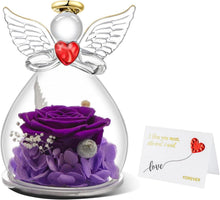 Ewige Rose Engel Figur im Glas Geschenkbox 3-5 Jahre haltbar