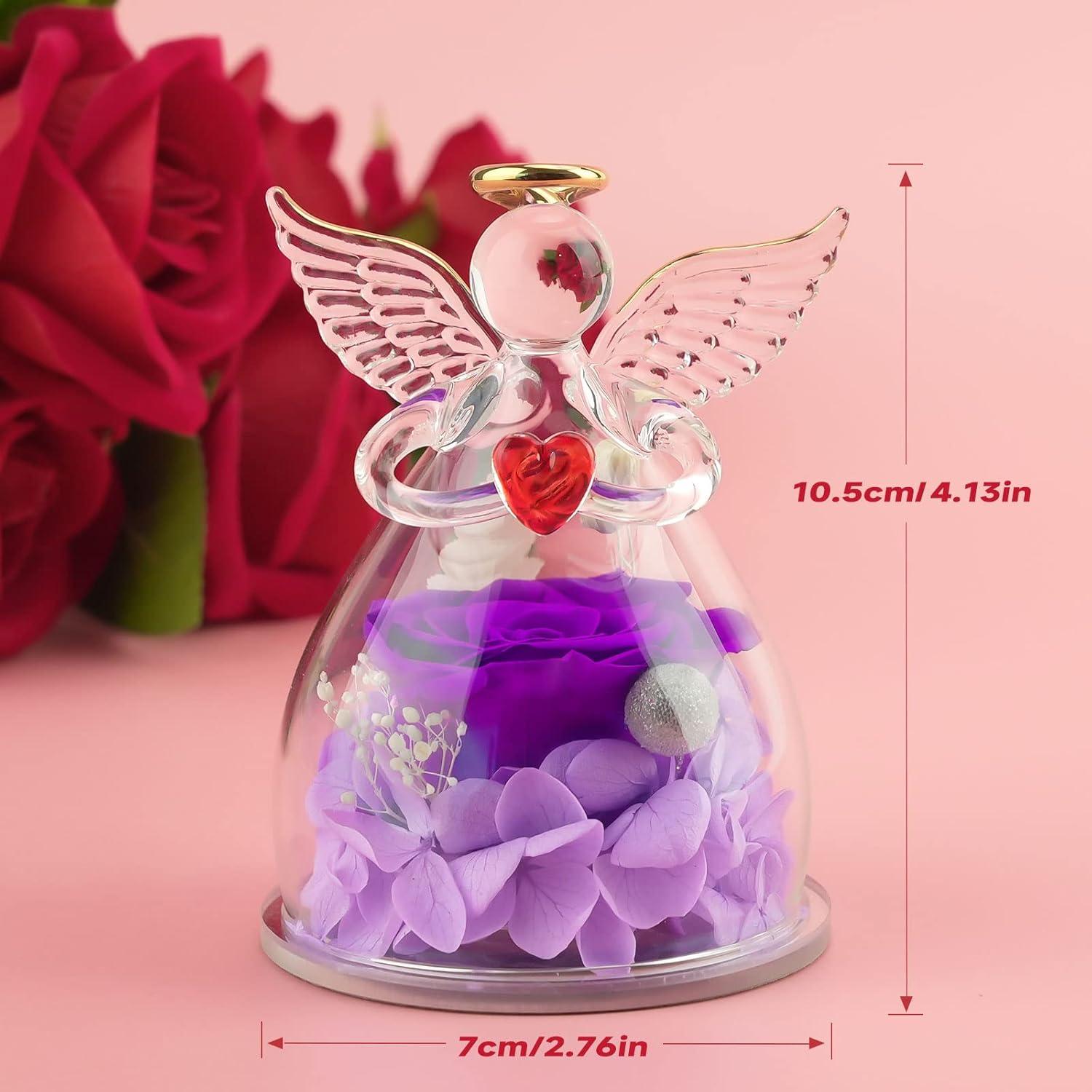 Ewige Rose Engel Geschenkbox für Frauen Mama Oma Weihnachten