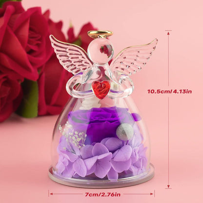 Ewige Rose Engel Geschenkbox für Frauen Mama Oma Weihnachten