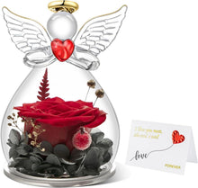 Ewige Rose Engel Geschenkbox für Frauen Mutter Oma Valentine Rot