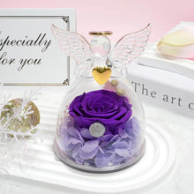 Ewige Rose Engel Figur Glaskuppel Rote Rose Muttergeschenk