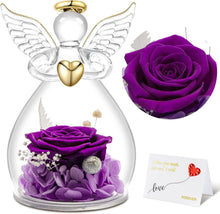 Ewige Rose Engel Figur Glaskuppel Rote Rosen Mutter Geschenk