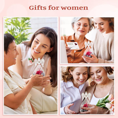 Ewige Rose Engel Figur Glaskuppel Muttertagsgeschenk Rose in Engel