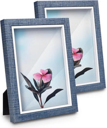 Blauer Shampsen Bilderrahmen für 2 Fotos 13x18cm