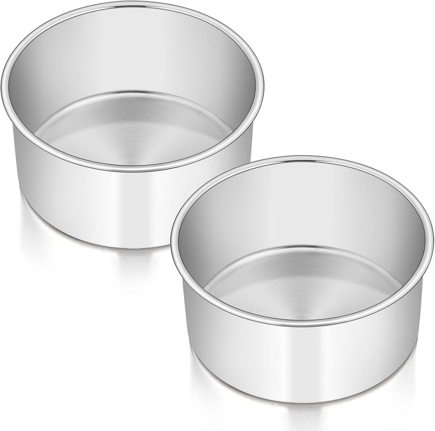 Runde Backform Edelstahl Tortenform Set 16cm 2er 7cm Tief Hochwertig