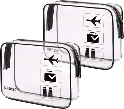 Transparente Kulturtasche für Flüssigkeiten, Kosmetik und mehr