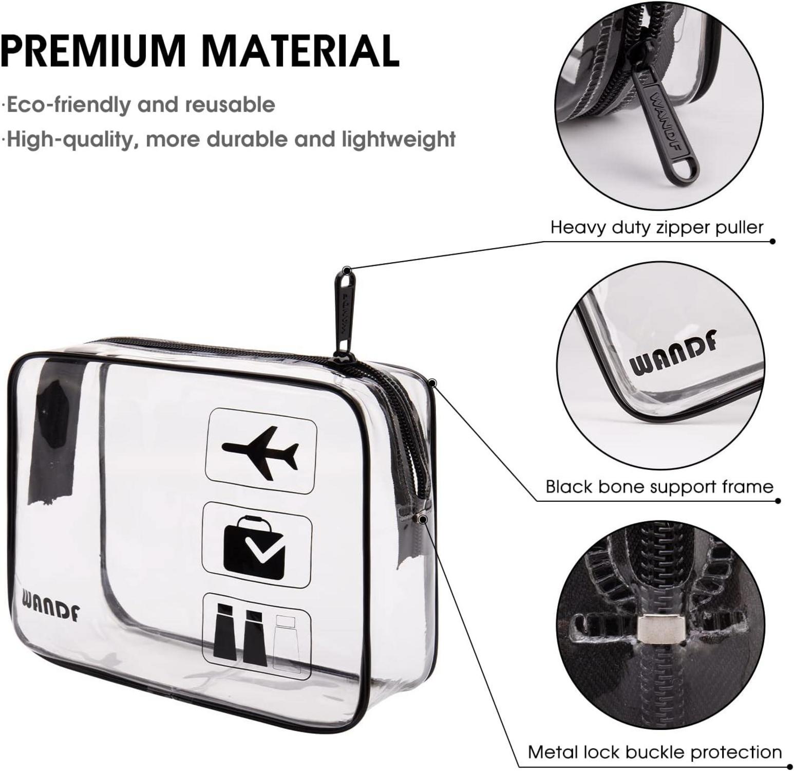 Transparente Kulturtasche für Flüssigkeiten, Kosmetik und mehr