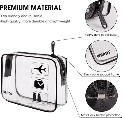 Transparente Kulturtasche für Flüssigkeiten, Kosmetik und mehr