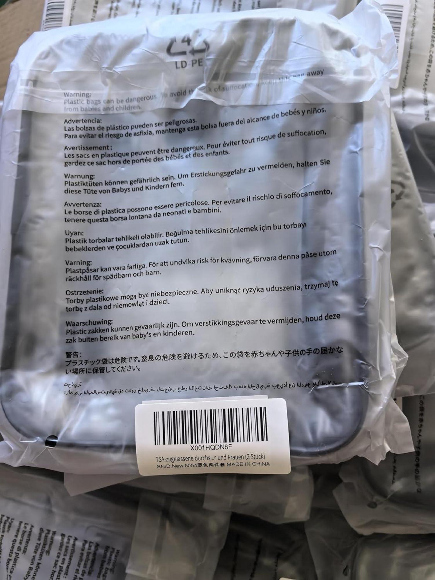 Transparenter Kulturbeutel für Flüssigkeiten, Kosmetika, Handgepäck (2er