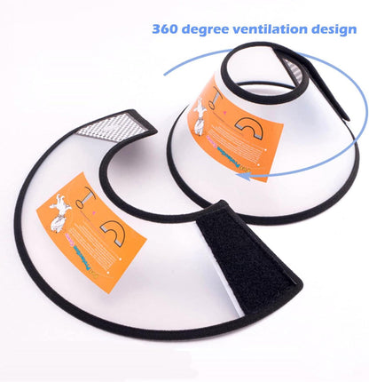 Hundekegel Halsband Verstellbar Anti-Bite Schutzkragen 31-37 cm