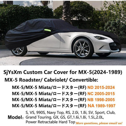 Auto Abdeckplane Mazda MX-5 (1989-2025) Wasserdicht & Wetterfest