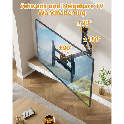 Schwenkbare TV Wandhalterung Langer Arm für Ecken 26-65 Zoll