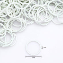 600pcs elastische wei?e Haargummis 3/4 Zoll für Frauen
