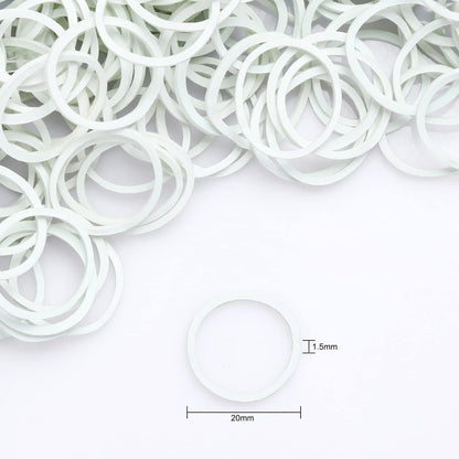 600pcs elastische wei?e Haargummis 3/4 Zoll für Frauen
