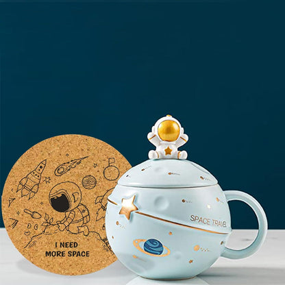 Kawaii Astronaut Planet Tasse | Keramik Kaffeetasse mit Weltraum