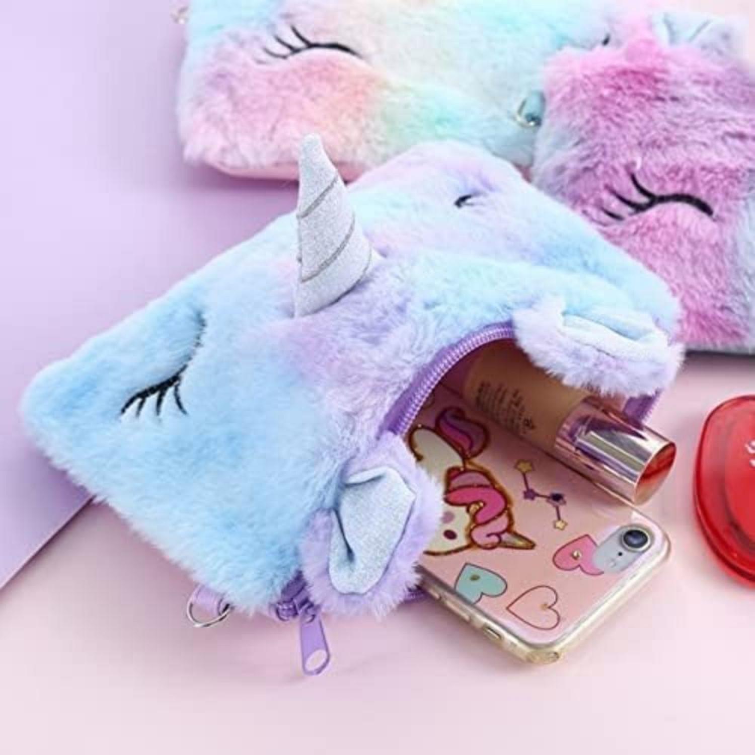 Einhorn Plüsch Handtasche Schmuckset Mädchen Rollenspiel Kleine