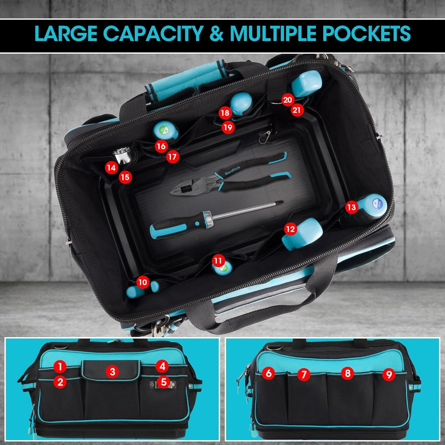 Werkzeugtasche Elektriker Wasserdicht 43CM Profi 840D Polyester 32