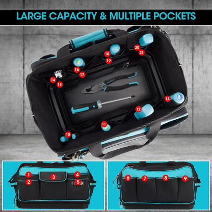 Werkzeugtasche Elektriker Wasserdicht 43CM Profi 840D Polyester 32