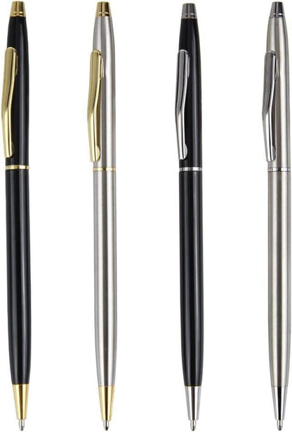 Kugelschreiber 4 Stück Metall Drehkugelschreiber Schwarz Tinte Büro