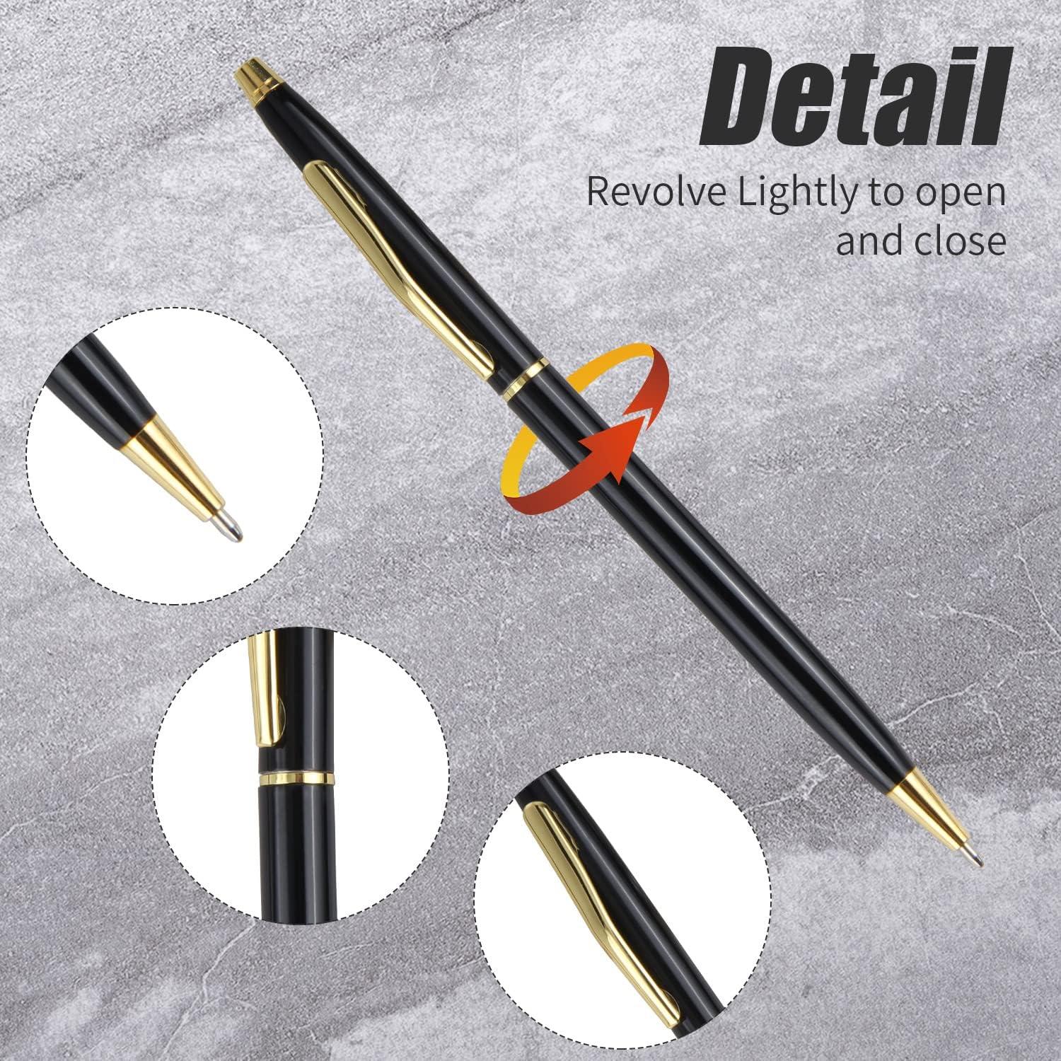 YiliYa Metall Kugelschreiber Set 4 Stück in Schwarz
