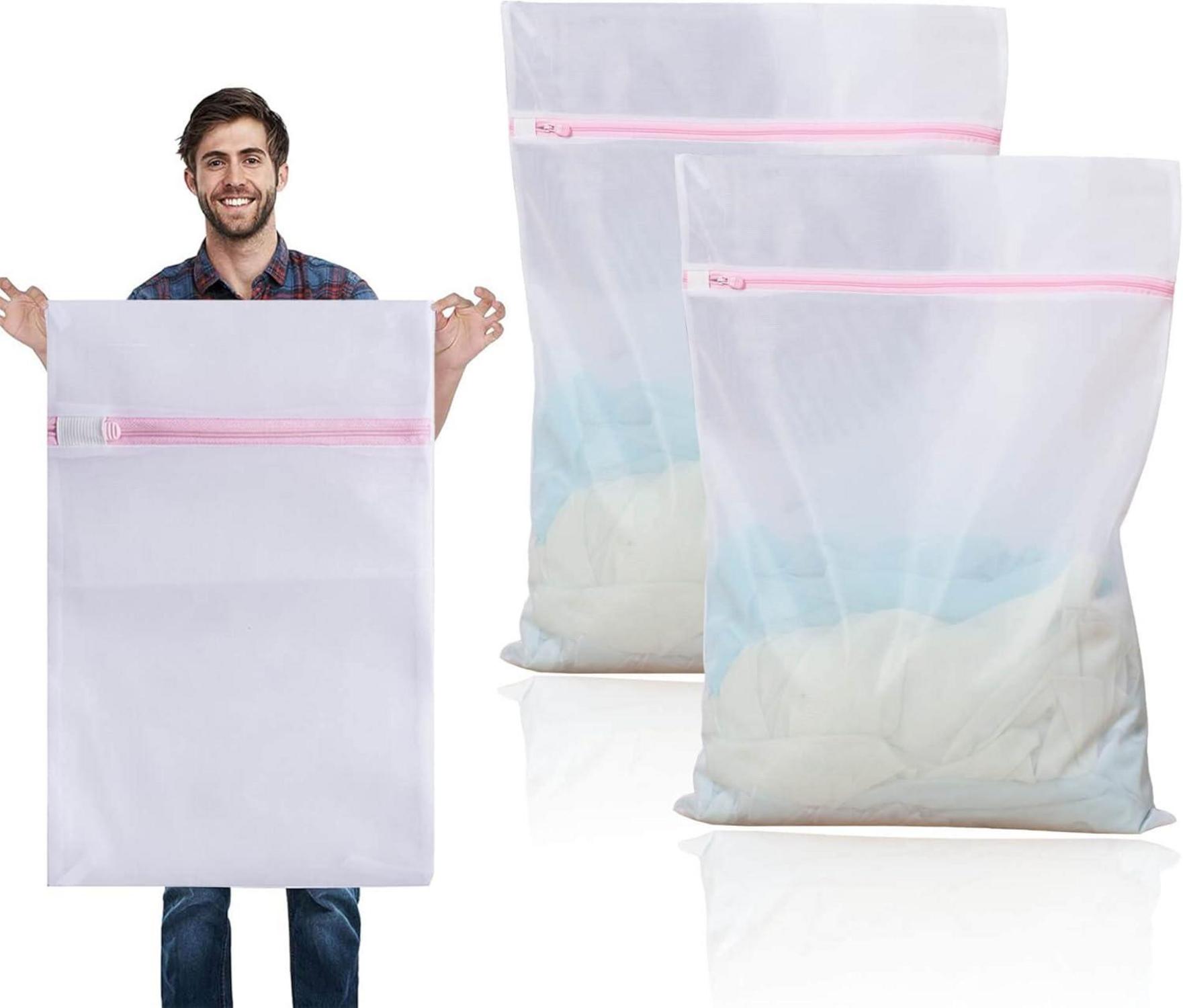 2er Pack XXL Wäschenetz 60x90 cm für Waschmaschine und Trockner
