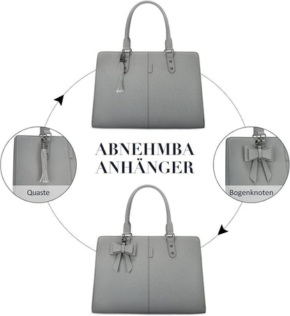 Damen Handtasche Laptoptasche 15,6 Zoll Schultertasche Set