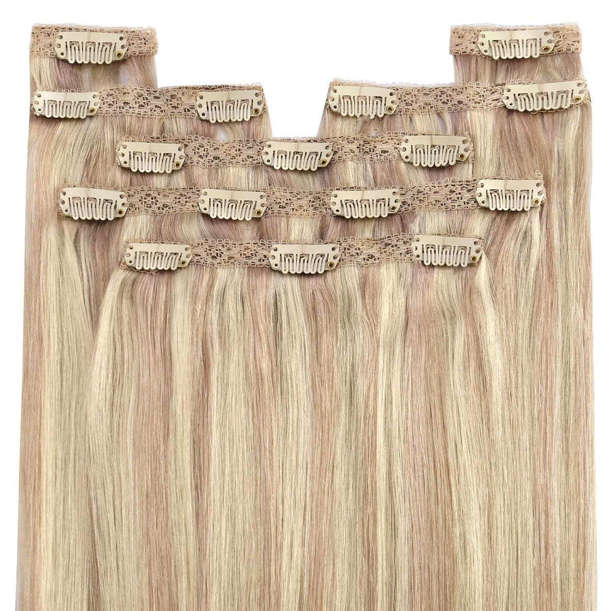 Blond Clip-in Echthaar Haarverlängerung 30cm 80g