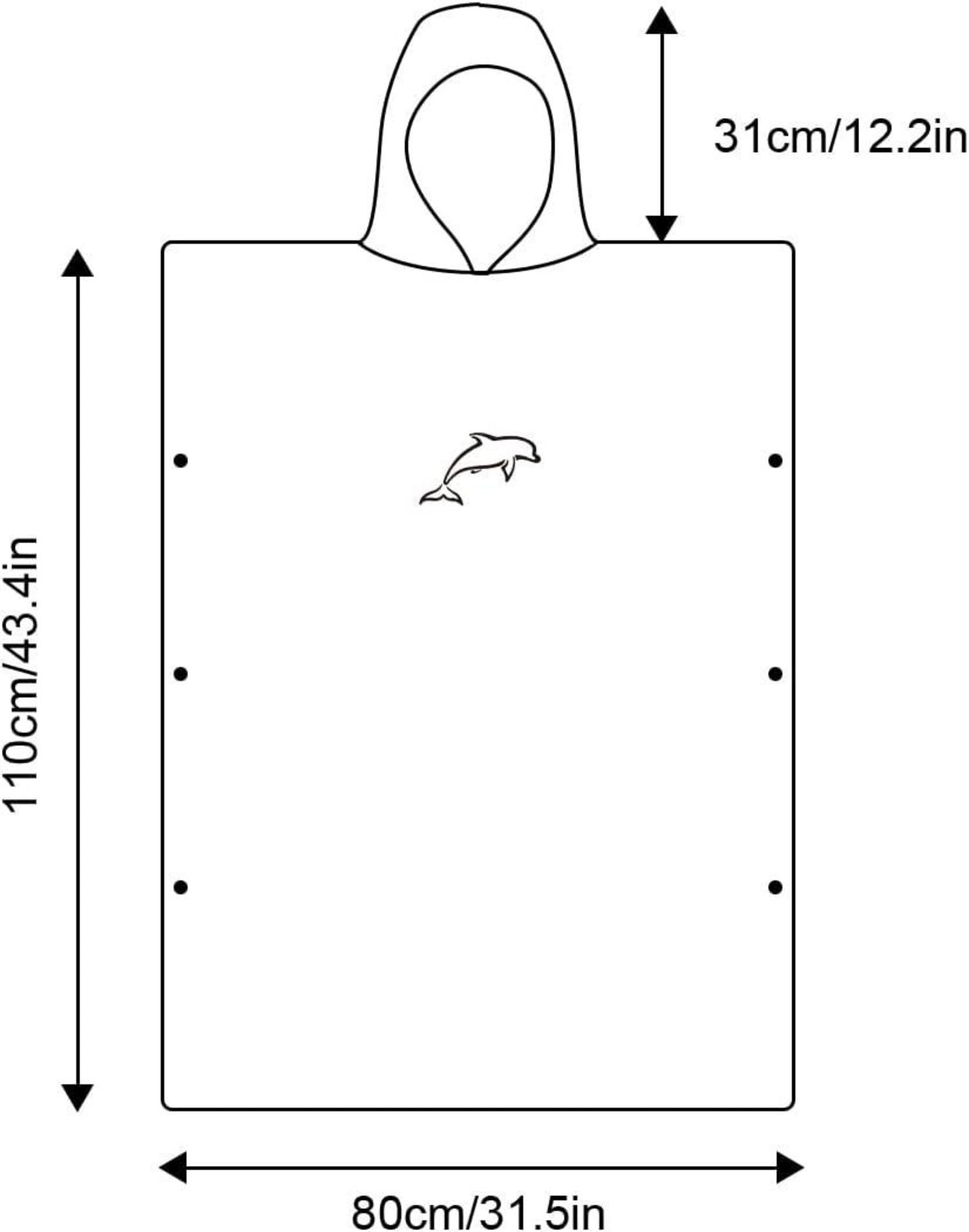 Mikrofaser Surf Poncho 110x80cm Quick Dry Badeponcho mit
