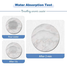 Untersetzer Gläser 6er Set Marmor mit Kork-Rückseite Halter