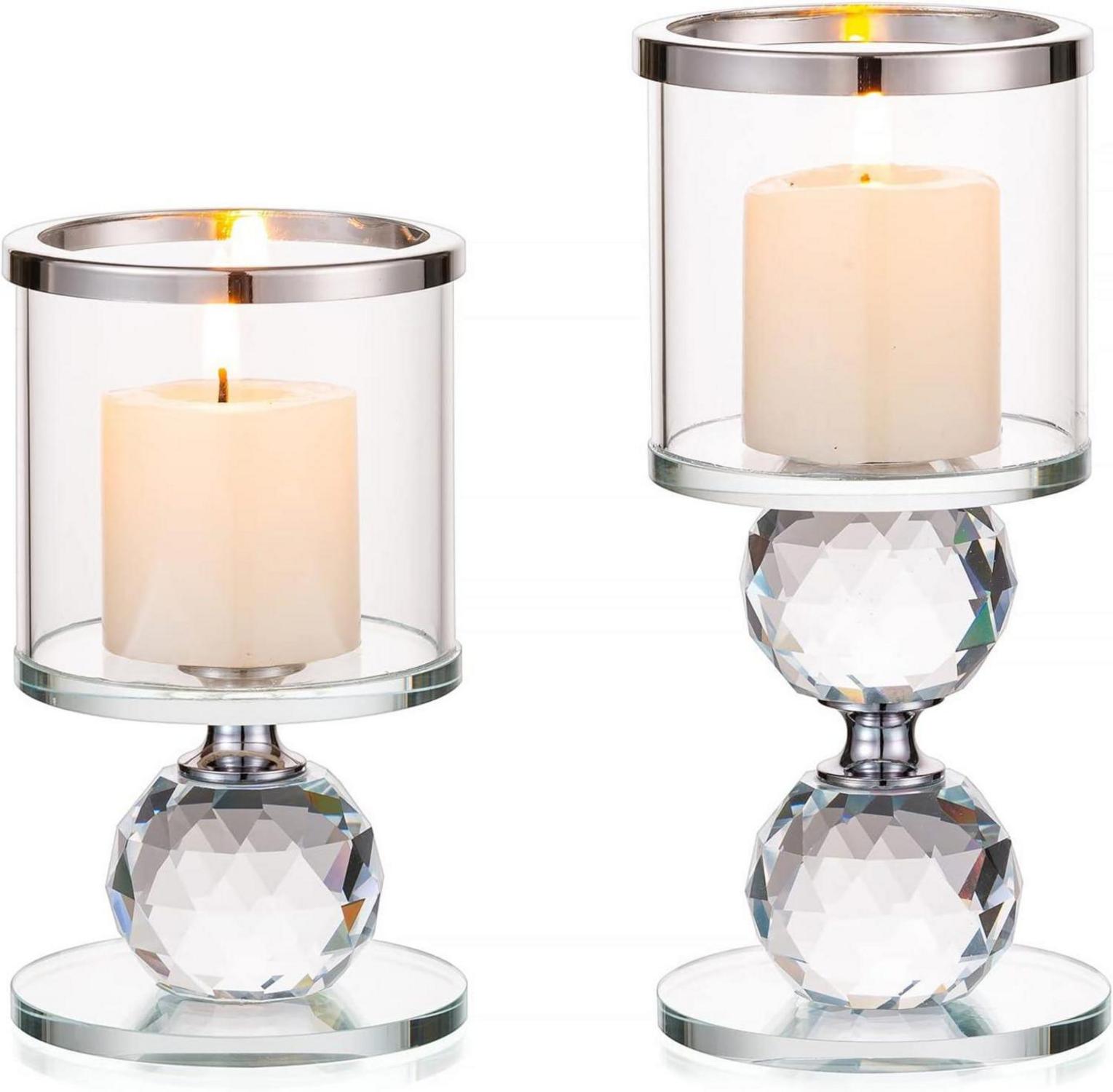 Kerzenständer Kristall Glas modern Tisch Deko Weihnachten