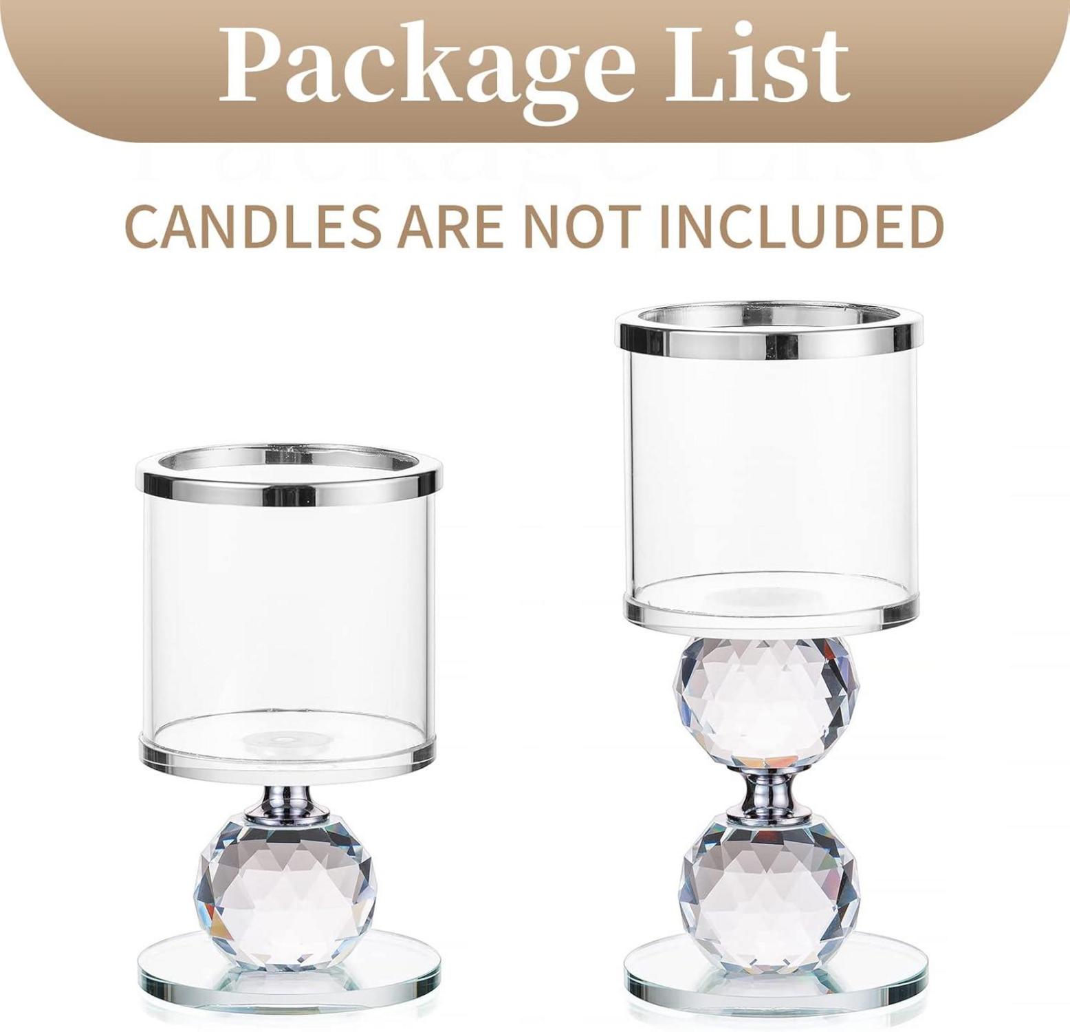 Moderne Kristall Kerzenständer Set für Tisch Deko & Wohnzimmer