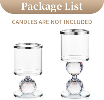 Moderne Kristall Kerzenständer Set für Tisch Deko & Wohnzimmer