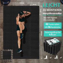 Bodenschutzmatte Fitness Set 48 Puzzlematte rutschfest