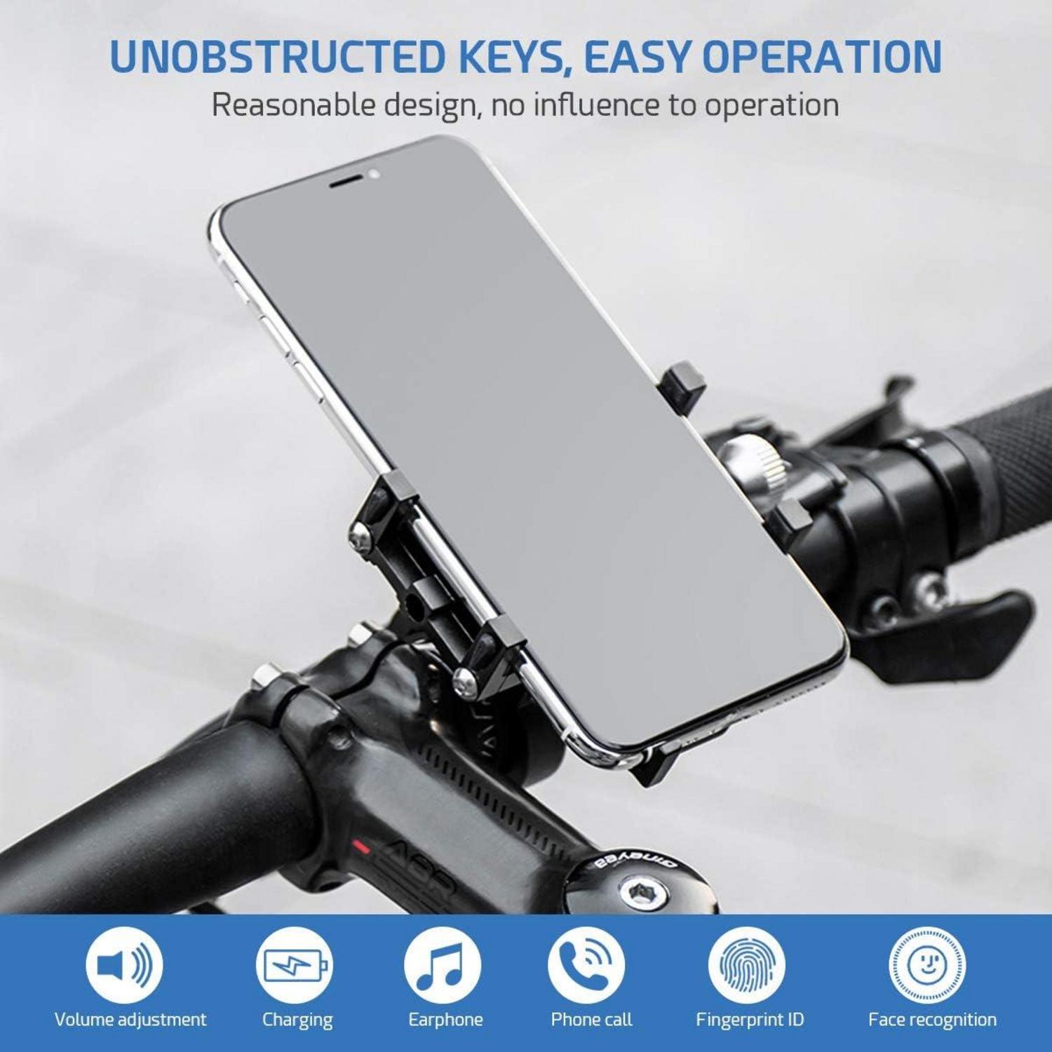 Fahrrad Handyhalterung Aluminium Universal Motorrad Smartphone Halterung 4,5-7,0