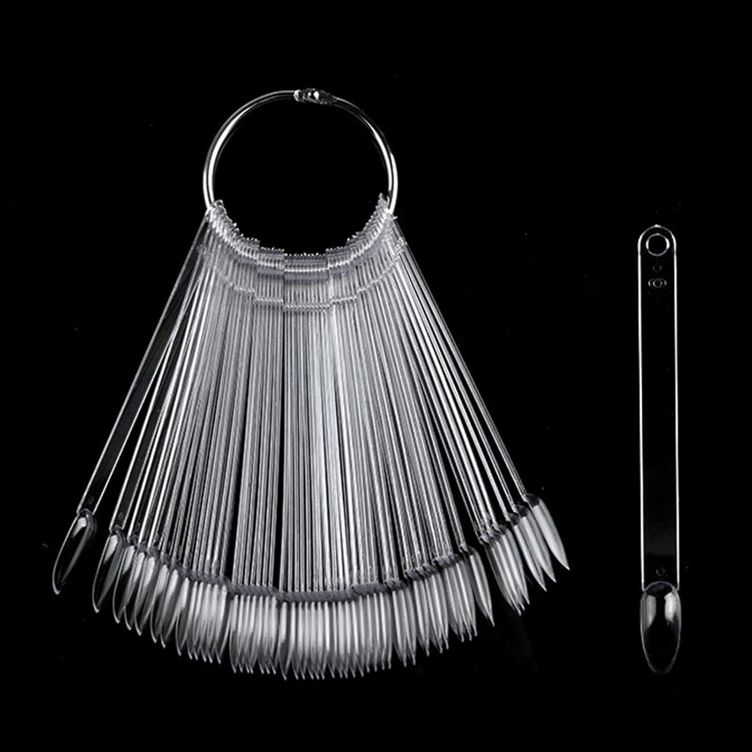 Nagel Display 100 Stück Transparente Nail Art Tips Ring Sticks