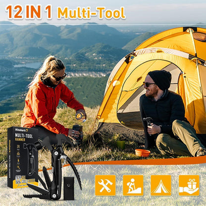 Hinshark Multitool Hammer 12-in-1 Camping Gadgets Männer