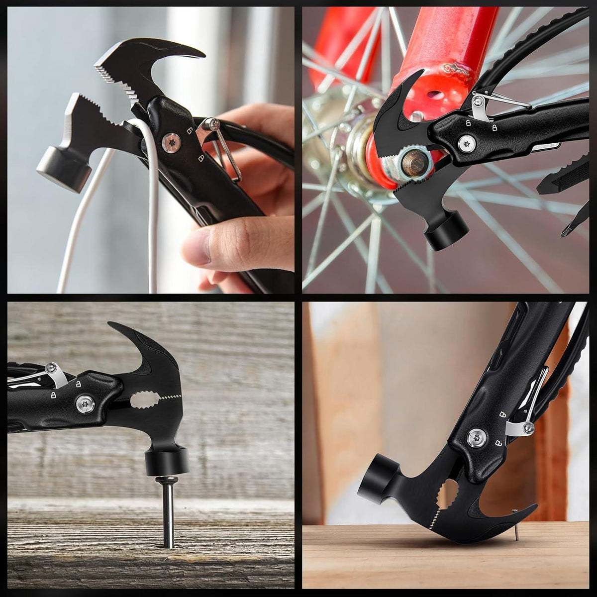 Hinshark Multitool Hammer 12-in-1 Geschenk Männer Camping Zubehör