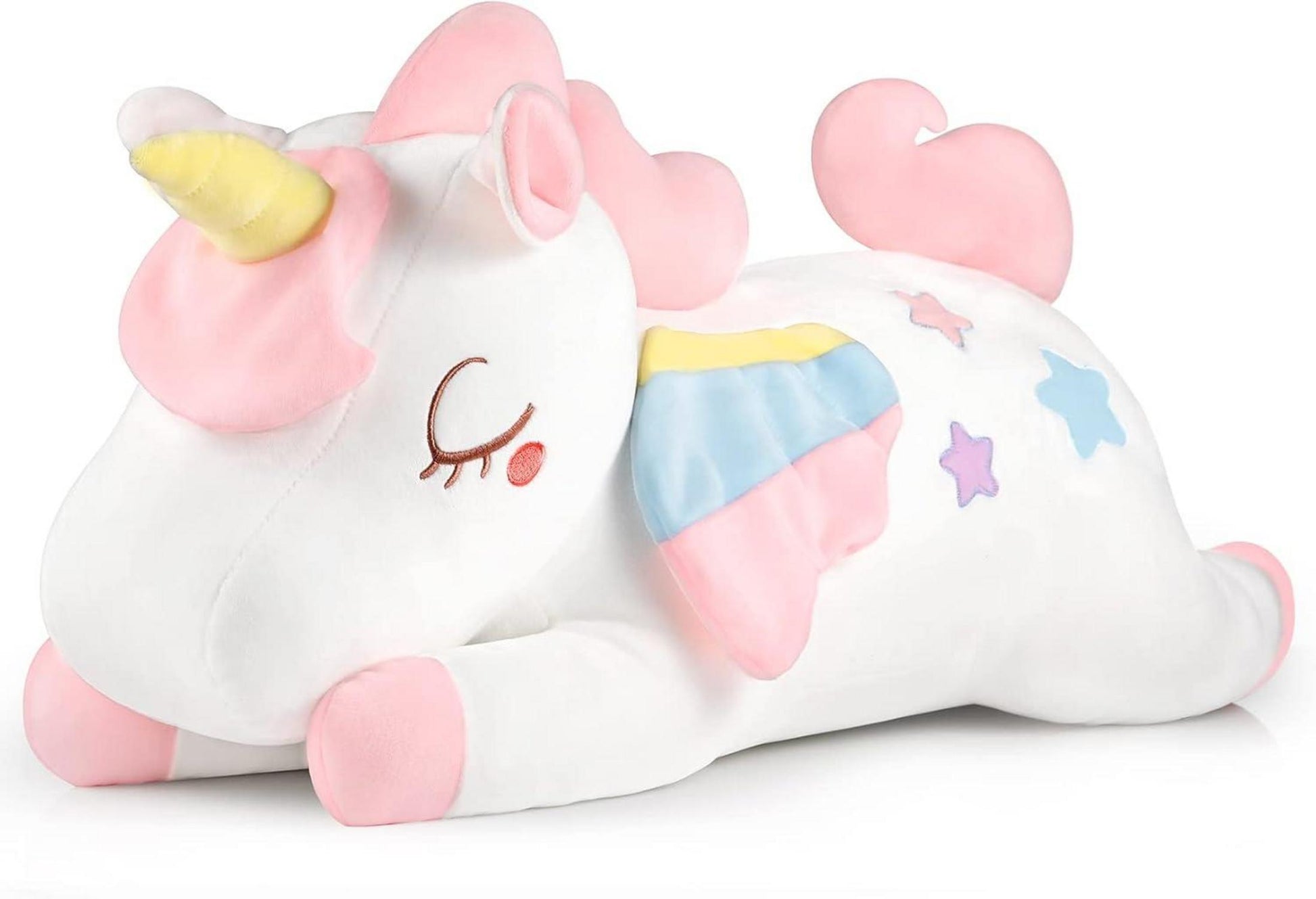 Plüsch Einhorn Kissen 66cm Groß Weiß Geburtstagsgeschenk