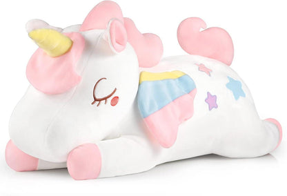 Plüsch Einhorn Kissen 66cm Groß Weiß Geburtstagsgeschenk