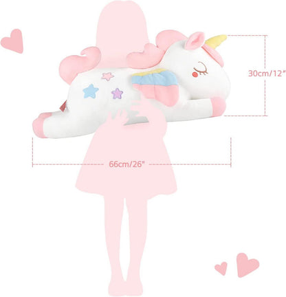 Einhorn Kissen Plüsch 66cm Groß Baby Mädchen Geschenk Geburtstag