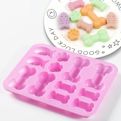 Silikon Backformen Hundeleckerli Schokolade Süßigkeiten 4er Set
