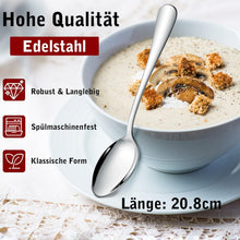 Edelstahl Esslöffel 12er Set 20.8cm Suppenlöffel Modernes