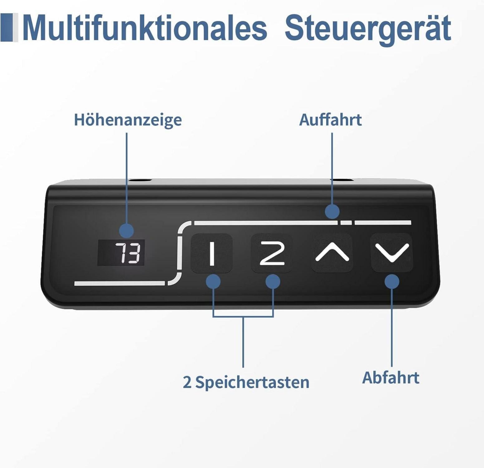 Elektrisch höhenverstellbares Schreibtischgestell mit Memory-Funktion