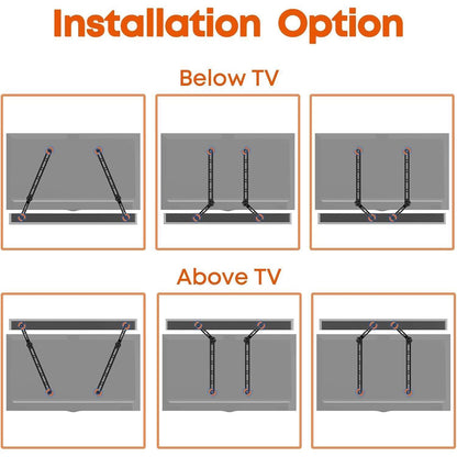 Soundbar Halterung für 23-65 Zoll TV, bis zu 15kg, schwarz