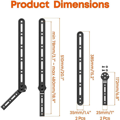Soundbar Halterung für 23-65 Zoll TV, bis zu 15kg, schwarz