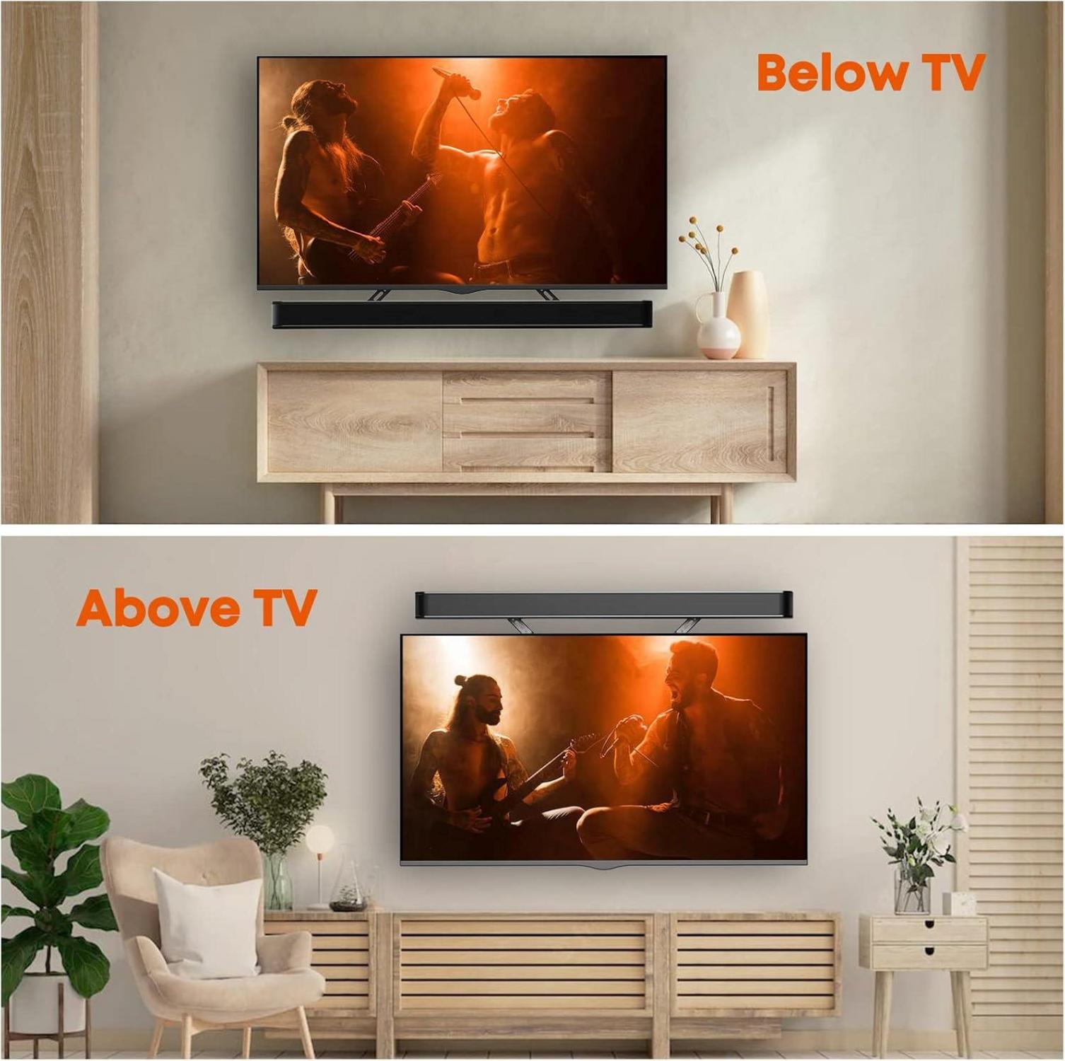 PUTORSEN Soundbar Halterung Universal für TV 23-65 Zoll bis 15kg Schwarz