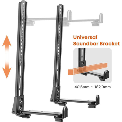 Soundbar Halterung für TV Montage - Schwarz, bis